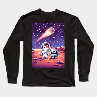 Cat and robot Long Sleeve T-Shirt